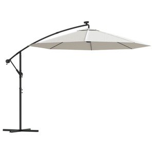 Diverse Hardware, Sonnenschirm Ampelschirm mit LED-Beleuchtung 300 cm Metallmast