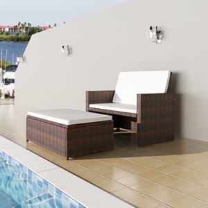 Diverse Hardware, Gartensofa Poly Rattan Braun, vidaXL Gartensofa Poly Rattan Braun
