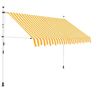 Diverse Hardware, Einziehbare Markise Handbetrieben 300 cm Gelb/Weiss Gestreift, vidaXL Einziehbare Markise Handbetrieben 300 cm Orange/Weiß Gestreift
