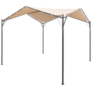 vidaXL, vidaXL Pavillon Partyzelt Überdachung 4x4 m Stahl Beige
