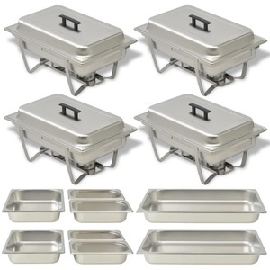 Diverse Hardware, Chafing Dish Set 4-tlg. Edelstahl, vidaXL Chafing Dish Set 4-tlg. Edelstahl