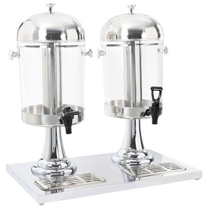 vidaXL, vidaXL Getränkespender 2-fach Edelstahl 2 x 8 Liter, vidaXL Getränkespender 2-fach Edelstahl 2 x 8 Liter