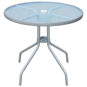 Diverse Hardware, Gartentisch 80 x 71 cm Stahl Rund Grau
