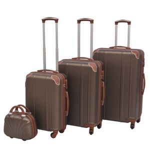 Diverse Hardware, Vierteiliges Hartschalen-Trolley-Set Kaffeebraun, vidaXL Vierteiliges Hartschalen-Trolley-Set Kaffeebraun