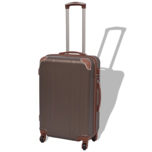 Diverse Hardware, Vierteiliges Hartschalen-Trolley-Set Kaffeebraun, vidaXL Vierteiliges Hartschalen-Trolley-Set Kaffeebraun