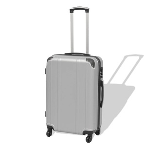 Diverse Hardware, Vierteiliges Hartschalen-Trolley-Set Silber, vidaXL Vierteiliges Hartschalen-Trolley-Set Silber