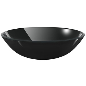 Diverse Hardware, Waschbecken Hartglas 42 cm schwarz, vidaXL Waschbecken Hartglas 42 cm schwarz