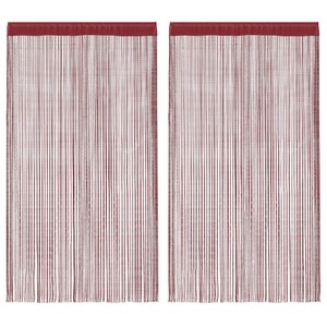 vidaXL, vidaXL Fadenvorhänge 2 Stk. 140 x 250 cm Burgunderrot, vidaXL Fadenvorhänge 2 Stk. 140 x 250 cm Burgunderrot