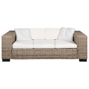 Diverse Hardware, 8-tlg. 3-Sitzer Sofa Set Echt Rattan
