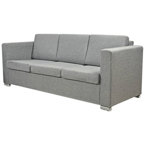 Diverse Hardware, 3-Sitzer Sofa Stoff Hellgrau