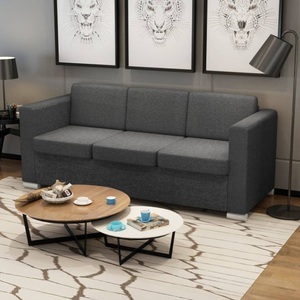Diverse Hardware, 3-Sitzer Sofa Stoff Dunkelgrau, vidaXL 3-Sitzer Sofa Stoff Dunkelgrau