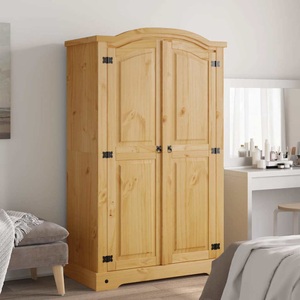 vidaXL, vidaXL Kleiderschrank im Mexiko-Stil Kiefer Massiv 2 Türen, vidaXL Kleiderschrank Mexiko-Stil Kiefernholz 2 Türen
