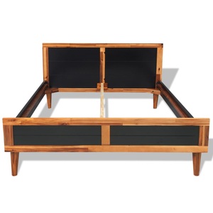 Diverse Hardware, Bettgestell Akazienholz Massiv 200 x 180 cm Schwarz, vidaXL Massivholzbett Schwarz Akazie 180x200 cm