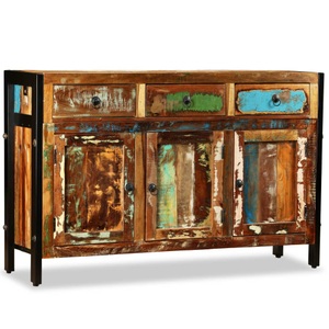 Diverse Hardware, Sideboard Recyceltes Massivholz 120 x 35 x 76 cm