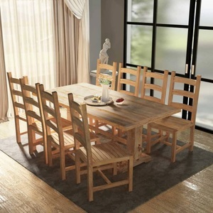 vidaXL, vidaXL 9-tlg. Essgruppe Tisch mit Stühlen Teak, 