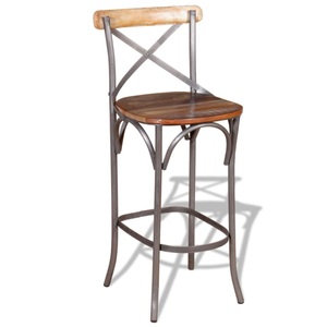 Barstuhl Recyceltes Massivholz 45 x 45 x 110 cm