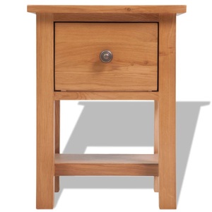 Nachttisch Massiv Eiche 36x30x47 cm Braun