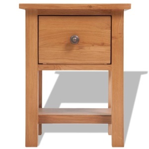 Diverse Hardware, Nachttisch Massiv Eiche 36x30x47 cm Braun