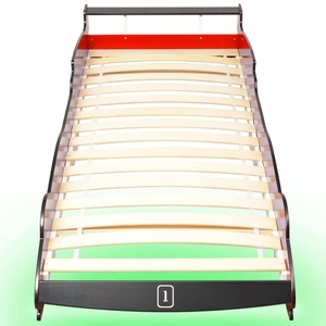 Diverse Hardware, Kinderbett mit LED im Rennwagen-Design 90 x 200 cm Rot