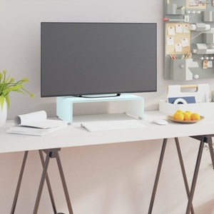 vidaXL, vidaXL TV-Tisch/Bildschirmerhöhung Glas Weiß 40x25x11 cm, vidaXL TV-Aufsatz/Monitorerhöhung Glas Grün 40x25x11 cm