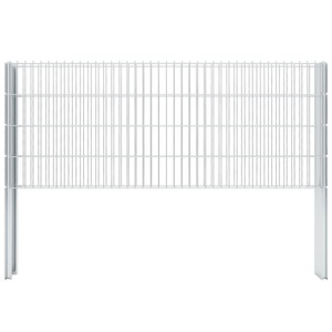 Diverse Hardware, Doppelstabmattenzaun Gabionenzaun Set 2008x830 mm 6 m Verzinkt, 