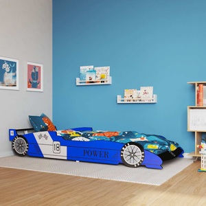 Diverse Hardware, Kinder Rennwagen-Bett 90x200 cm Blau, vidaXL Kinder Rennwagen-Bett 90x200 cm Blau