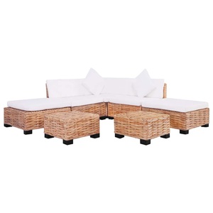 vidaXL, vidaXL Sofagarnitur 18-tlg. Natürliches Rattan
