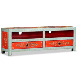 Diverse Hardware, TV-Schrank Mangoholz Massiv Handbemalt, vidaXL TV-Schrank Mangoholz Massiv Handbemalt