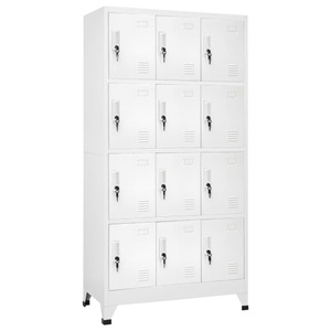 vidaXL, vidaXL Spind mit 12 Fächern 90 x 45 x 180 cm, vidaXL Schließfachschrank mit 12 Fächern 90x45x180 cm
