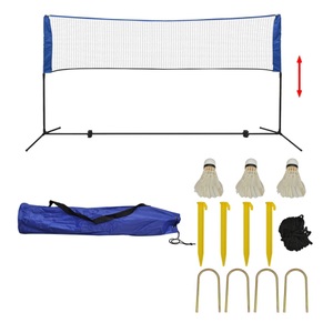 vidaXL, vidaXL Badmintonnetz-Set mit Federbällen 300 x 155 cm, vidaXL Badmintonnetz-Set mit Federbällen 300 x 155 cm