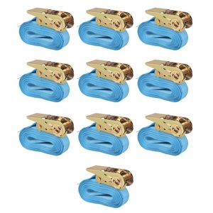 vidaXL, vidaXL Ratschen-Spanngurte 10 Stk. 0,8 Tonnen 4m×25mm Blau, vidaXL Ratschen-Spanngurte 10 Stk. 0,8 Tonnen 4m×25mm Blau