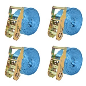 vidaXL, vidaXL Ratschen-Spanngurte 4 Stk. 2 Tonnen 6m×38mm Blau, vidaXL Ratschen-Spanngurte 4 Stk. 2 Tonnen 6m×38mm Blau
