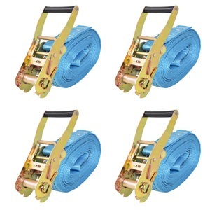 vidaXL, vidaXL Ratschen-Spanngurte 4 Stk. 4 Tonnen 8m×50mm Blau, vidaXL Ratschen-Spanngurte 4 Stk. 4 Tonnen 8m×50mm Blau