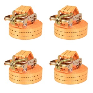 vidaXL, vidaXL Ratschen-Spanngurte 4 Stk. 1 Tonne 6m×38mm Orange, vidaXL Ratschen-Spanngurte 4 Stk. 1 Tonne 6m×38mm Orange