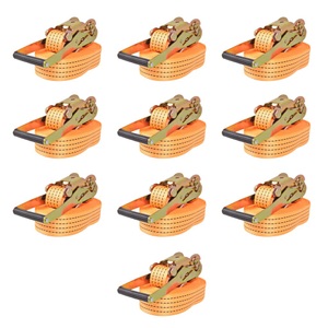 vidaXL, vidaXL Ratschen-Spanngurte 10 Stk. 2 Tonnen 8m×50mm Orange, vidaXL Ratschen-Spanngurte 10 Stk. 2 Tonnen 8m×50mm Orange