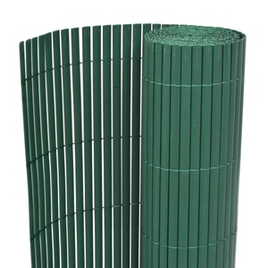vidaXL, vidaXL Gartenzaun Doppelseitig PVC 90×500 cm Grün, vidaXL Gartenzaun Doppelseitig PVC 90×500 cm Grün