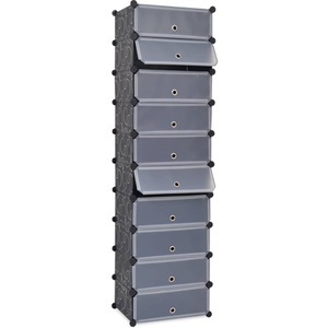 vidaXL, vidaXL Schuh-Organizer Zusammenklappbar mit 10 Fächern Schwarz, vidaXL Schuh-Organizer Zusammenklappbar mit 10 Fächern Schwarz