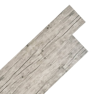 vidaXL, vidaXL PVC Laminat Dielen 5,26 m² 2 mm Eiche Gewaschen, vidaXL PVC-Fliesen Nicht Selbstklebend 5,26 m² 2mm Eiche Getüncht