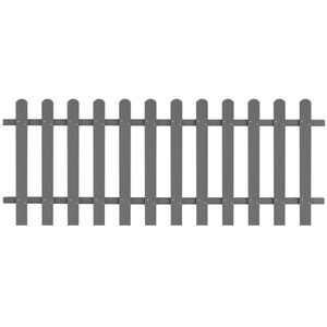 Diverse Hardware, WPC Lattenzaun 200 x 80 cm Grau, vidaXL Lattenzaun WPC 200x80 cm