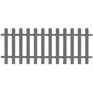 Diverse Hardware, WPC Lattenzaun 200 x 80 cm Grau, vidaXL Lattenzaun WPC 200x80 cm
