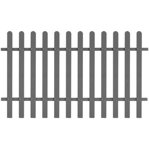 Diverse Hardware, WPC Lattenzaun 200 x 120 cm Grau, vidaXL Lattenzaun WPC 200x120 cm