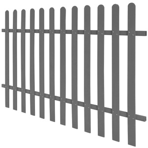 Diverse Hardware, WPC Lattenzaun 200 x 120 cm Grau, vidaXL Lattenzaun WPC 200x120 cm