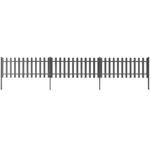 Diverse Hardware, WPC Lattenzaun mit Pfosten 3 Stk. 6 m Lang 60 cm Hoch Grau, vidaXL Lattenzaun mit Pfosten 3 Stk. WPC 600x60 cm