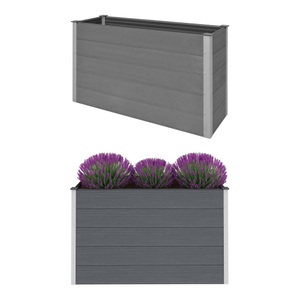 Diverse Hardware, Pflanzkasten WPC 150 x 50 x 91 cm Grau, vidaXL Garten-Hochbeet WPC 150 x 50 x 91 cm Grau