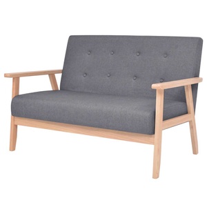 Diverse Hardware, 2-Sitzer Sofa Stoff Dunkelgrau