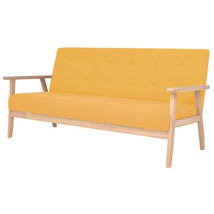 Diverse Hardware, 3-Sitzer Sofa Stoff Gelb