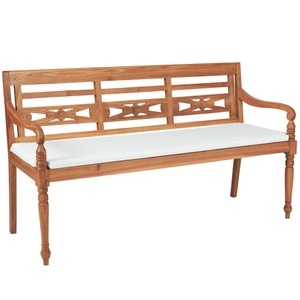 Diverse Hardware, Batavia Gartenbank mit Polstern 150 cm Teak