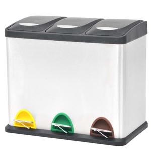 vidaXL, vidaXL Recycling Treteimer Edelstahl 24 L, vidaXL Recycling Treteimer Edelstahl 24 L