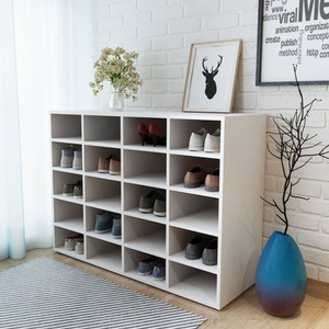 Diverse Hardware, Schuhregal Spanplatte 92 x 33 x 67,5 cm Weiss, 