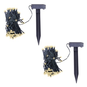 Solarbetriebene LED-Lichterketten 2 Stk. Warmweiss